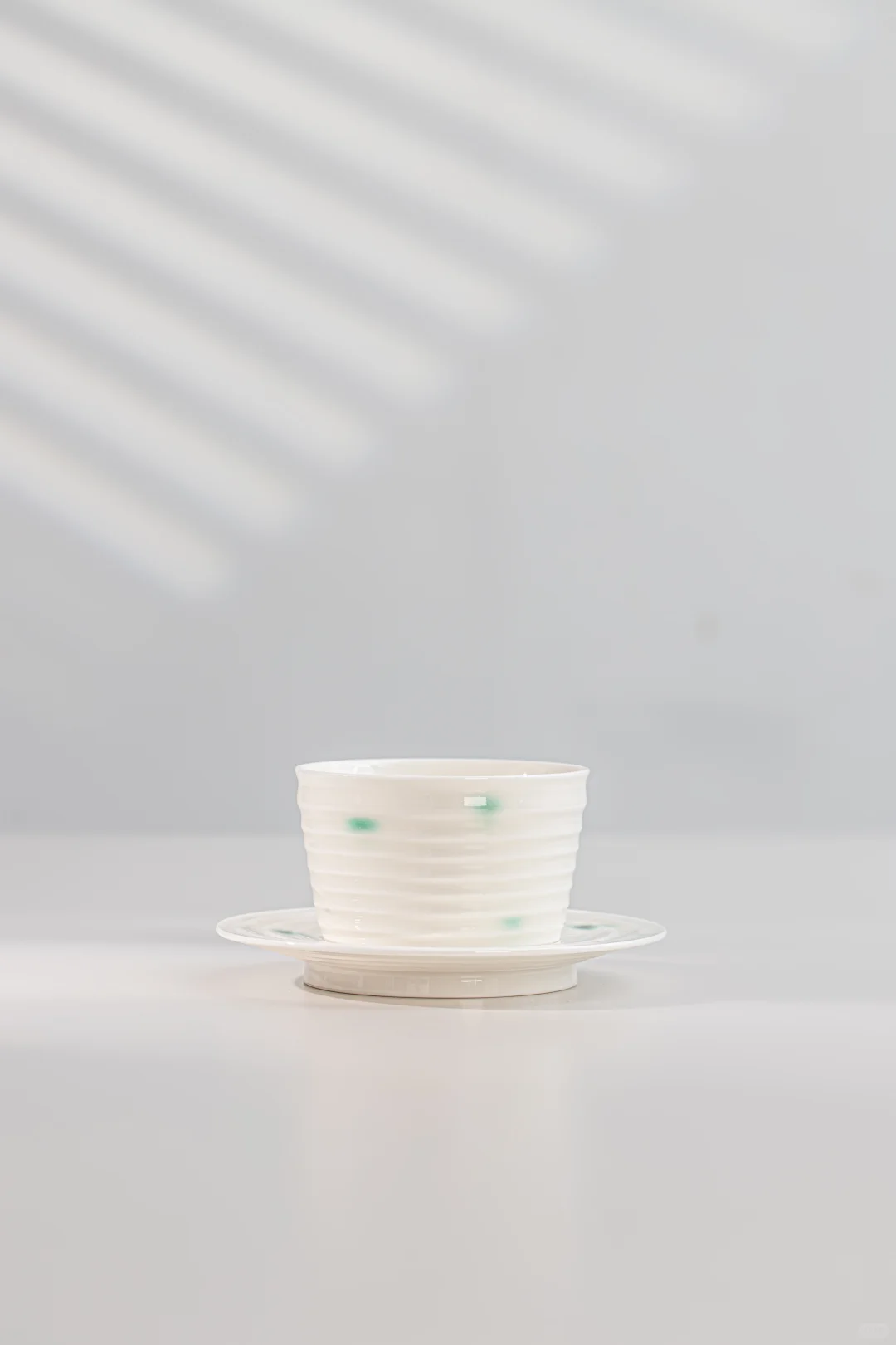 云汀手作｜集亩系列绿彩水波纹猪口杯