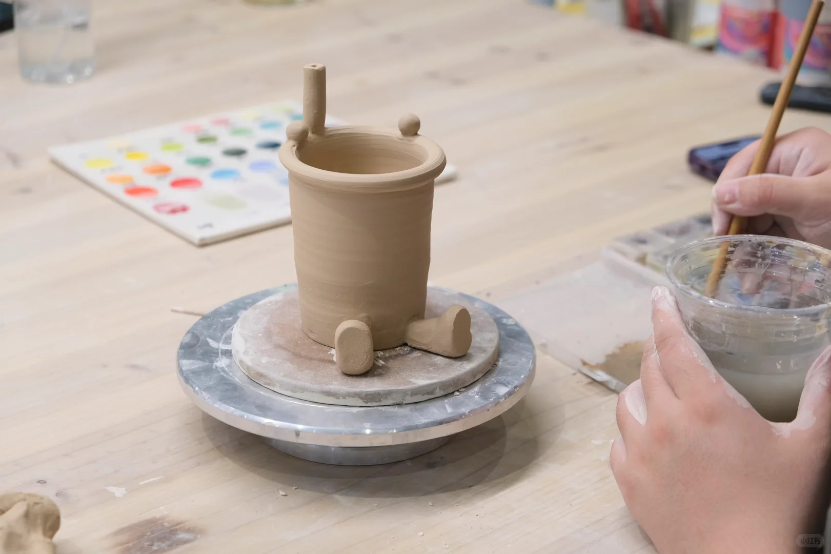 在景德镇烧玻璃之我吹出来个jellycat茄子杯