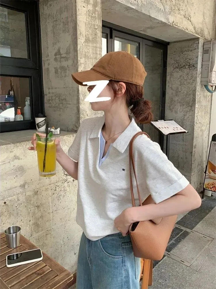 翻领设计太戳我！韩系短袖polo衫