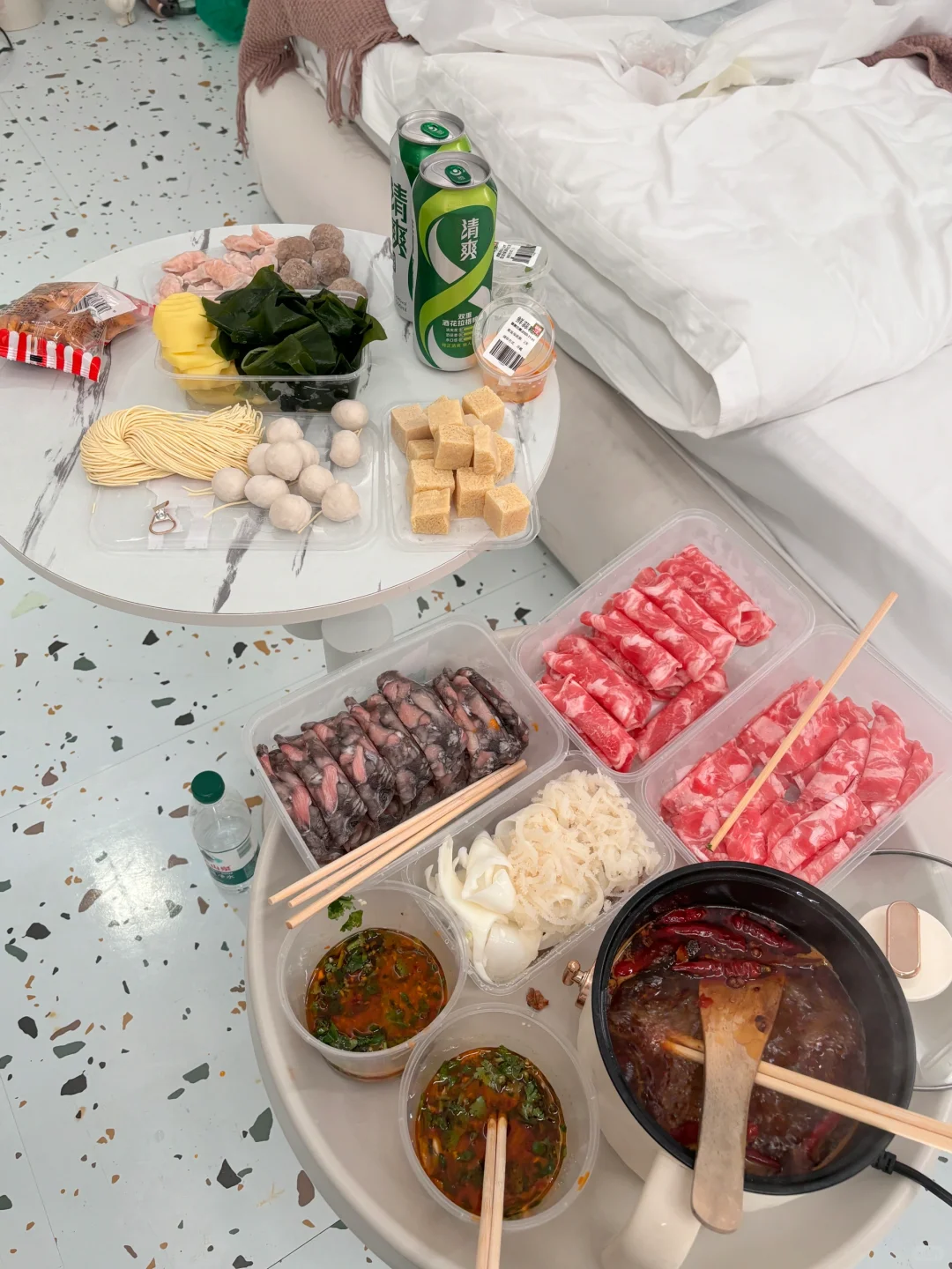 冬天的第一顿酒店煮火锅