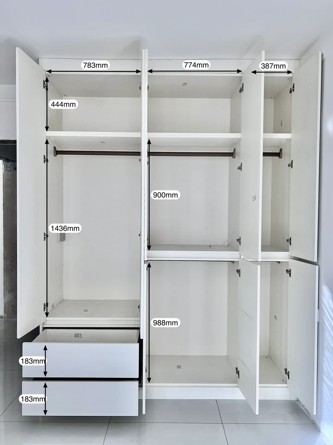 我在小红书抄作业最成功的分段式衣柜！！