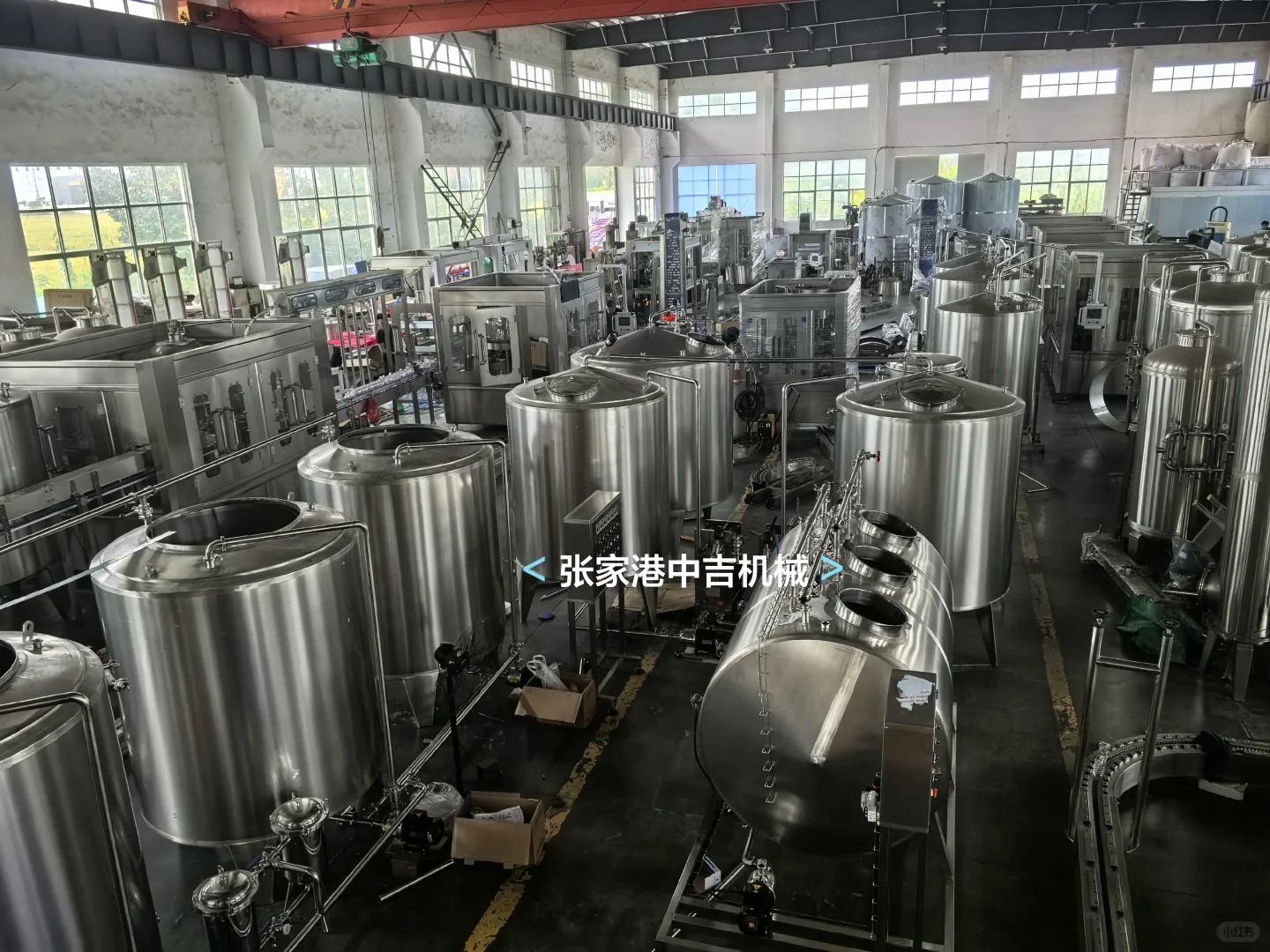 易拉罐饮料果汁汽水生产线连线试机