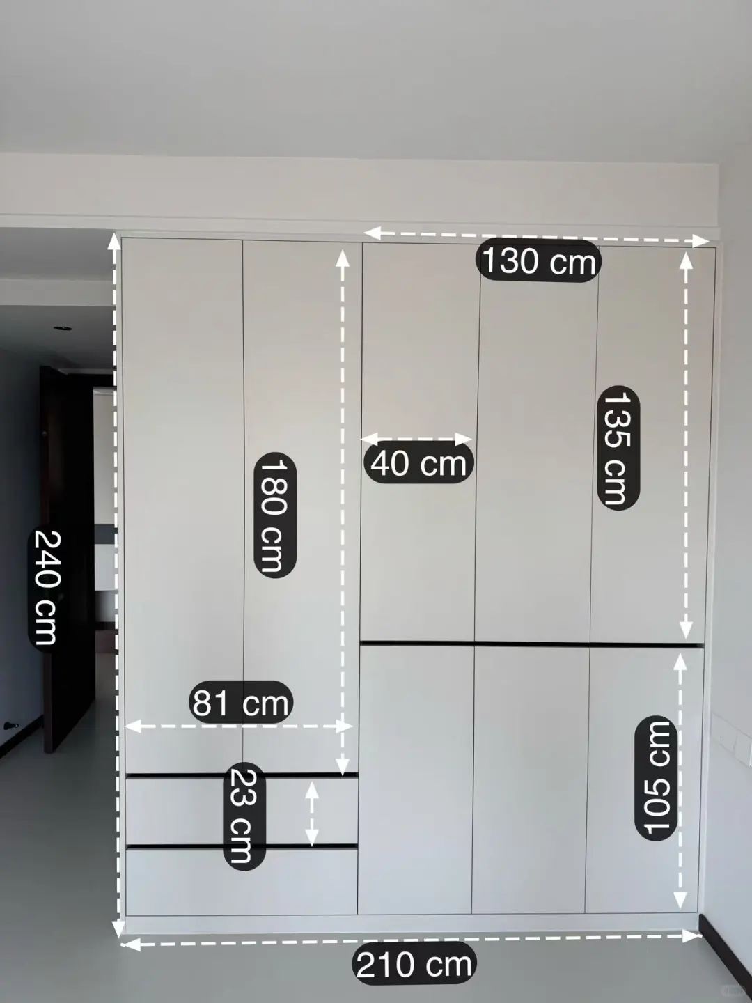 ✨ 极简衣柜｜小户型卧室必备 （附具体尺寸）