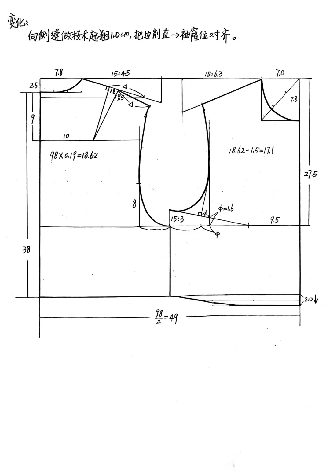 上衣原型制版方法