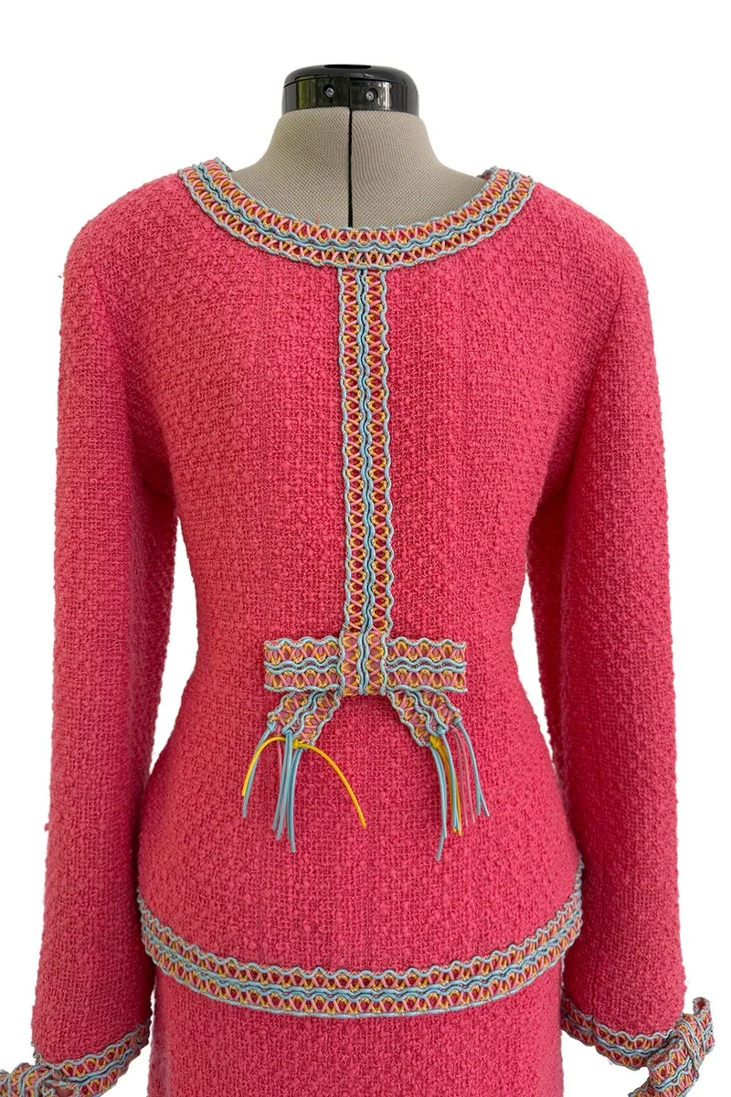 CHANEL1994年多巴胺玫红色系列中古外套