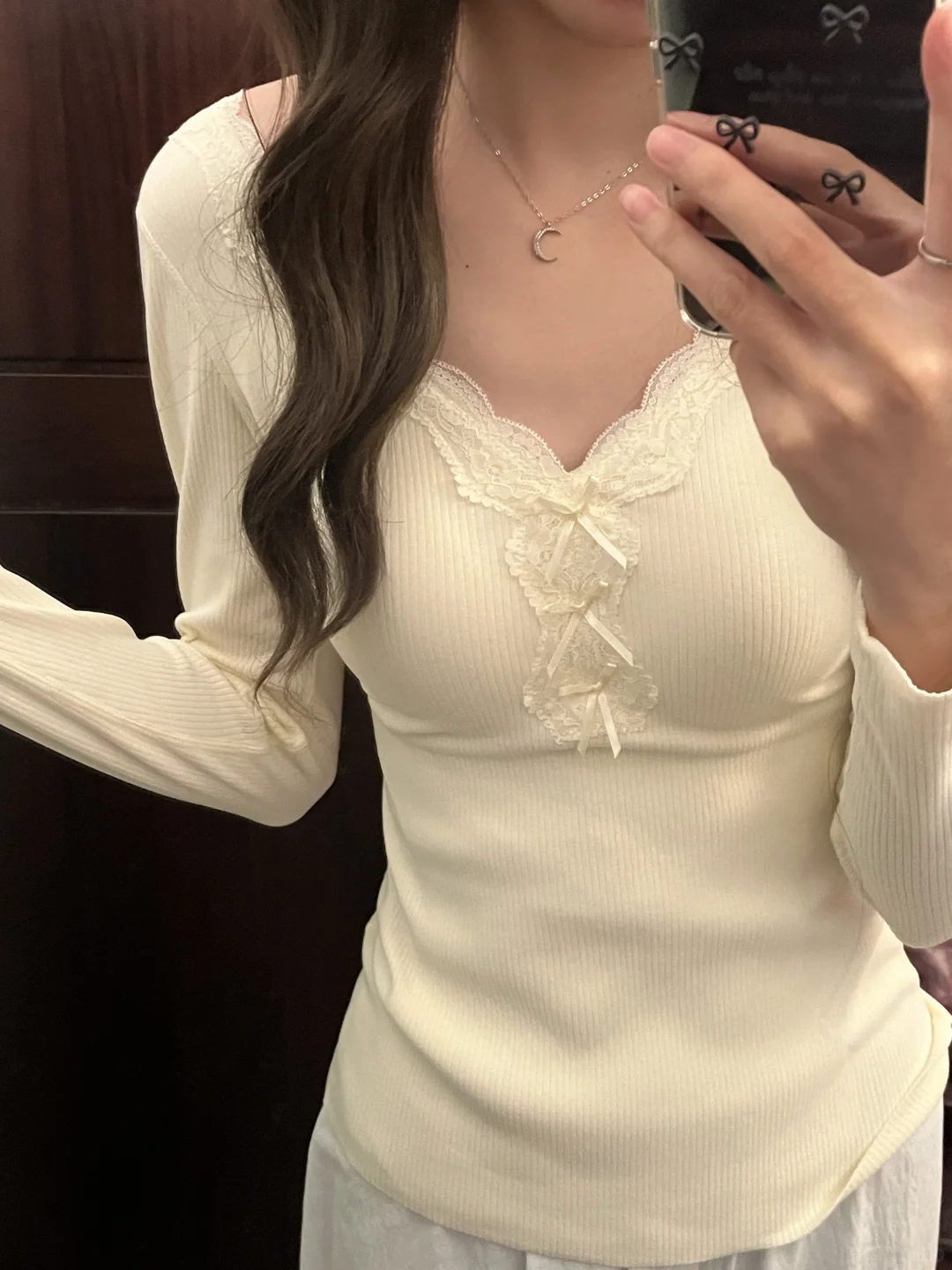 bm风蕾丝保暖内搭！好韩系好温柔！