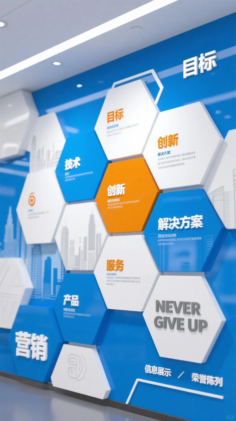 环形时间轴企业发展历程文化墙