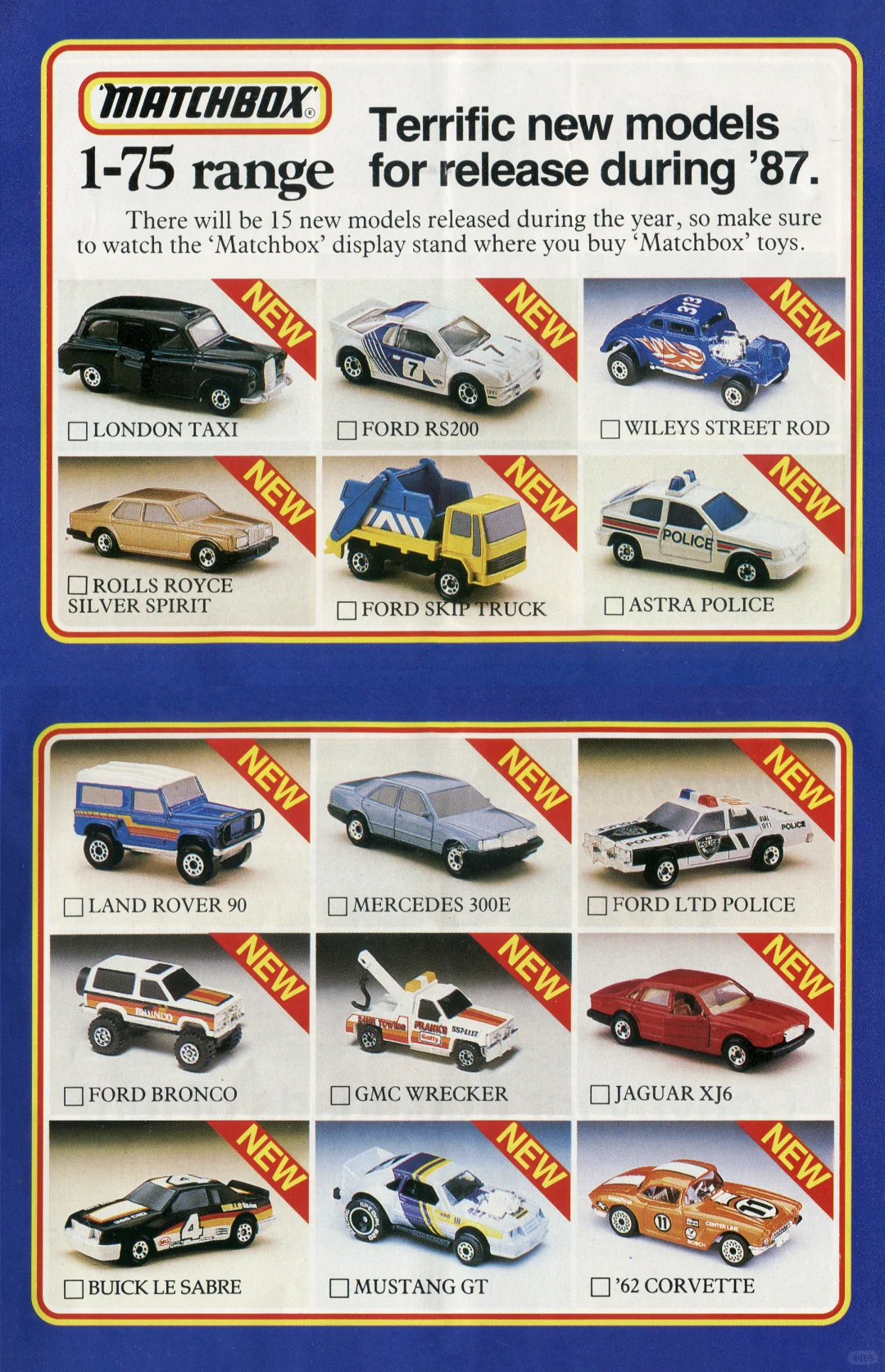 2刀的快乐，火柴盒1987/88年收藏者产品目录