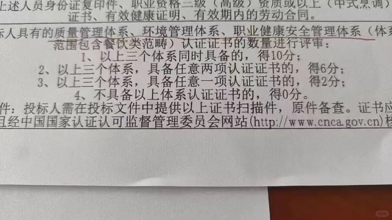 投标，加分项