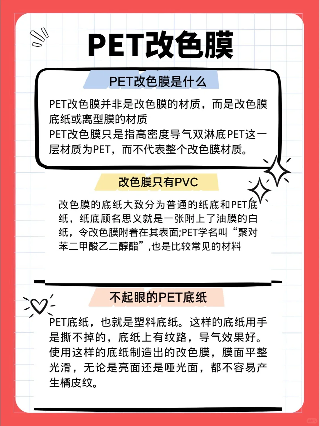 ?PET底纸对改色膜产品来讲究竟有多重要?