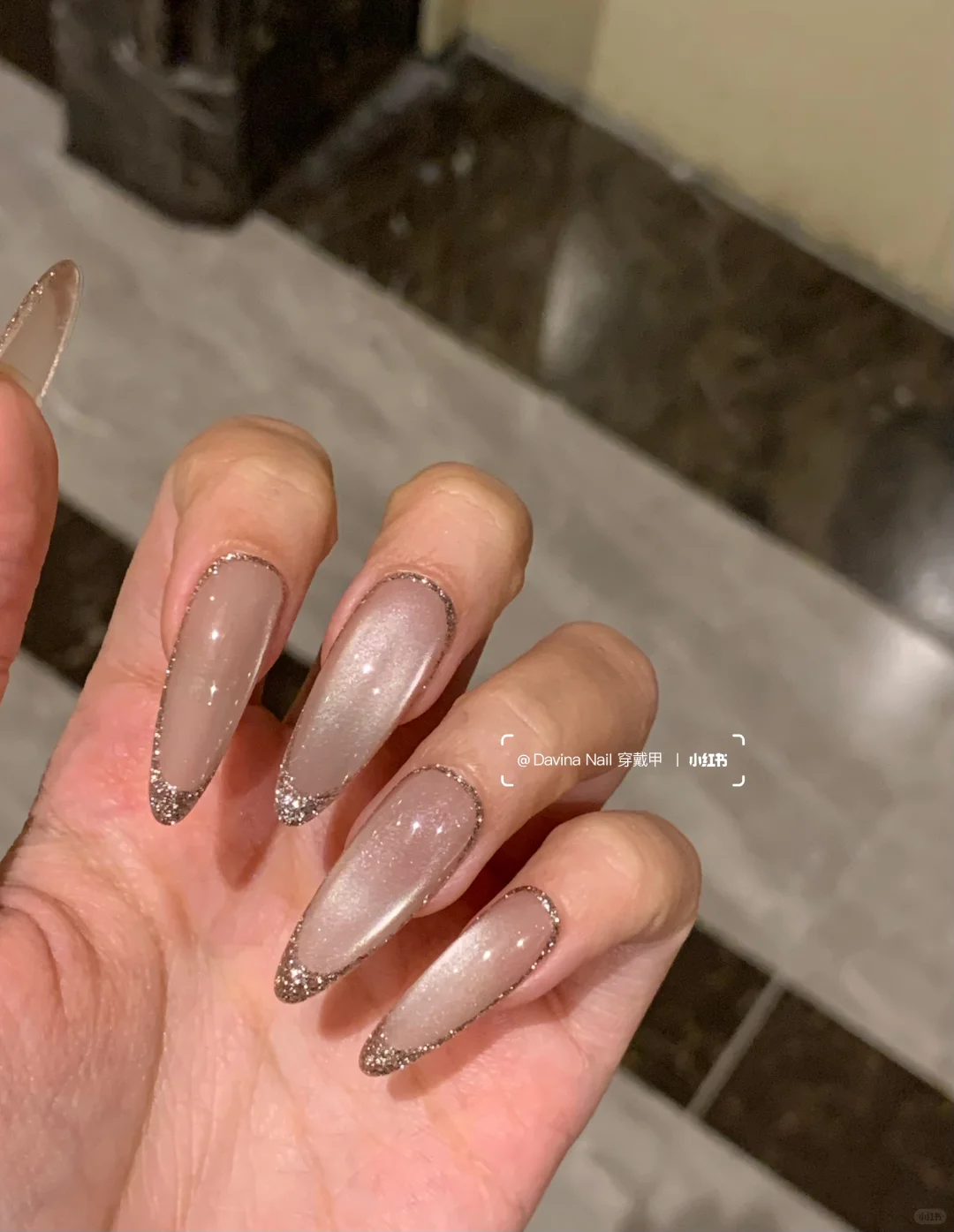 玻璃珠猫眼+玫瑰金