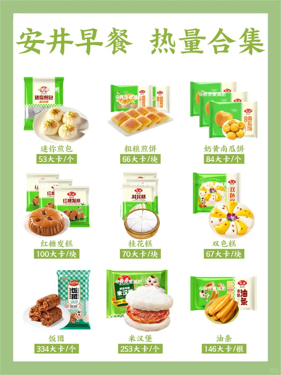 安井早餐?热量合集分享?本期分享36款安井