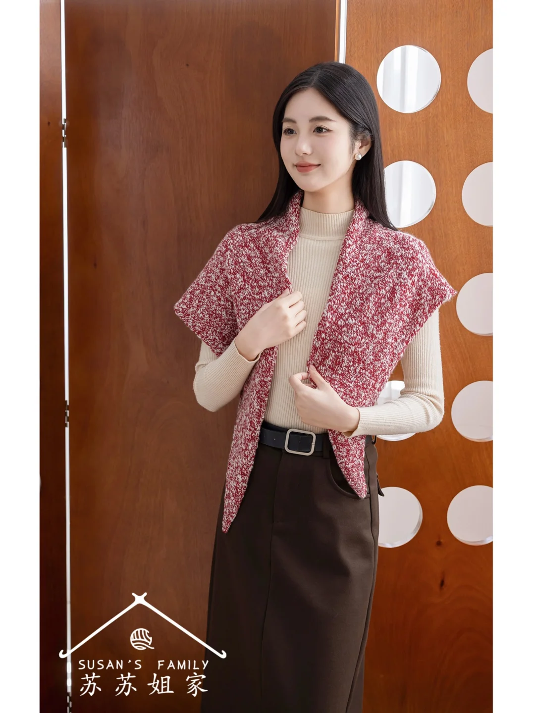 高级感拉满！?法式三角巾披肩图解分享