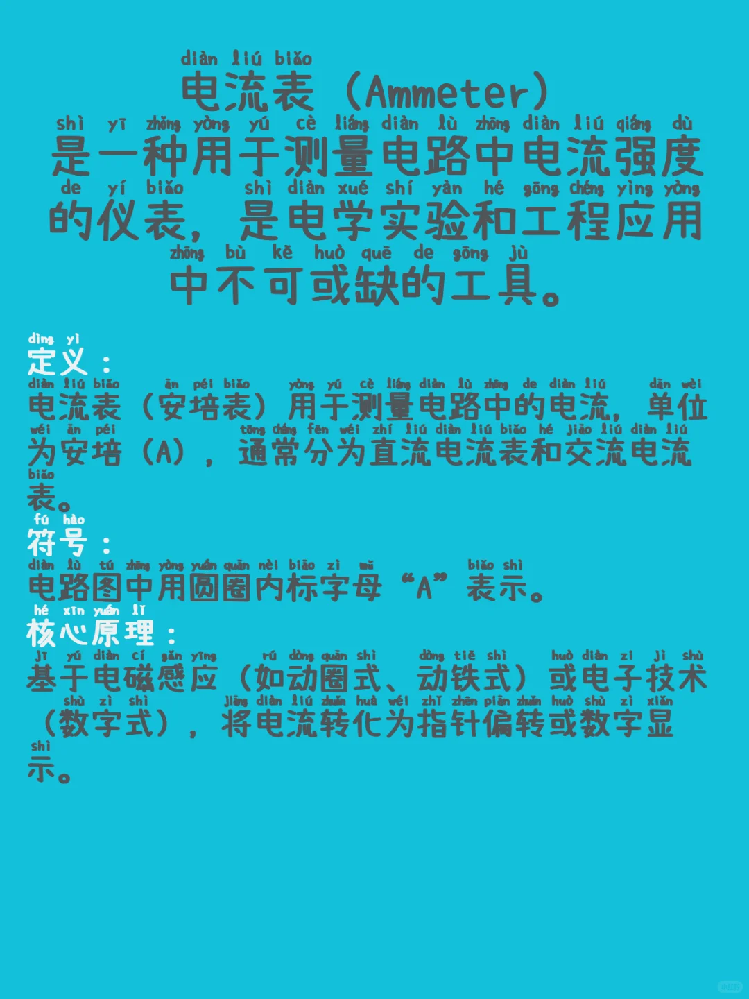 低压电工实操考试科目二——电流表