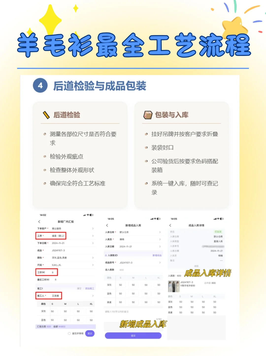羊毛衫最全工艺流程