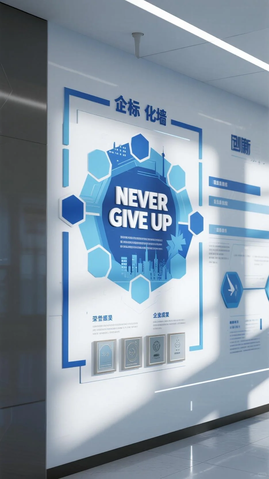 环形时间轴企业发展历程文化墙