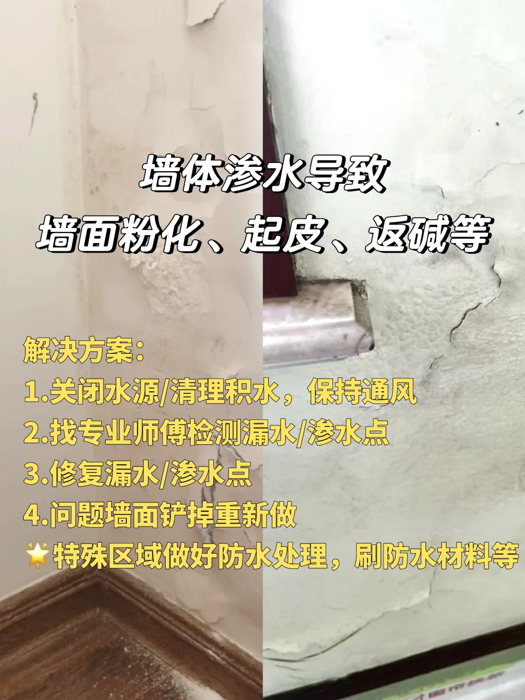 雨季又来了！墙面渗水/漏水怎么办？