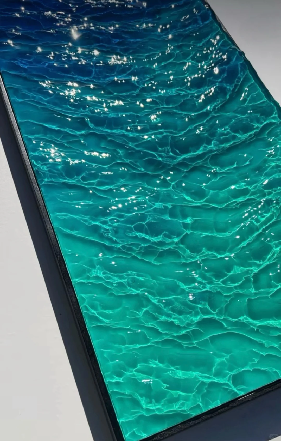 两天被十万人看过的我用滴胶做的海浪画?