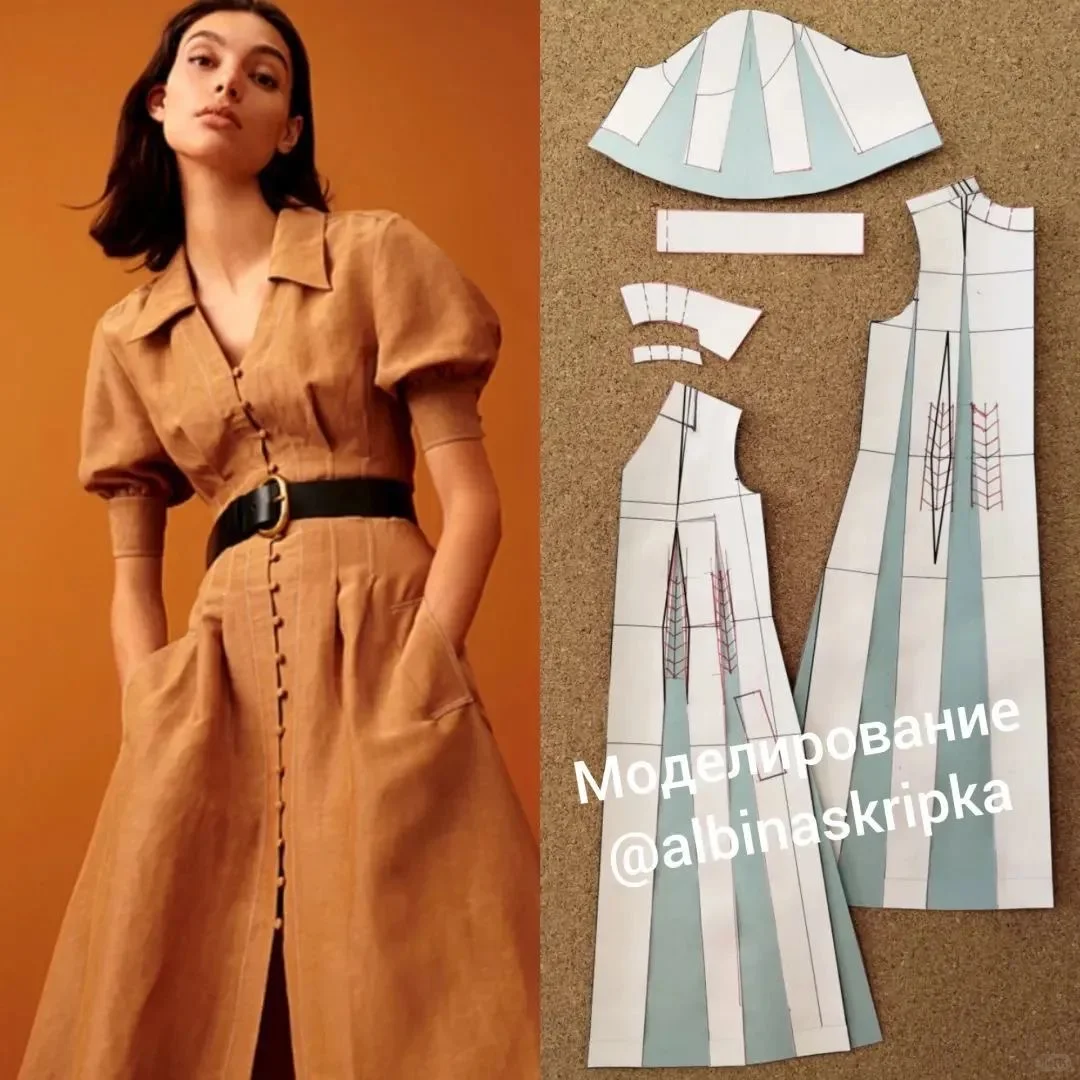 多款欧美时装的结构纸样