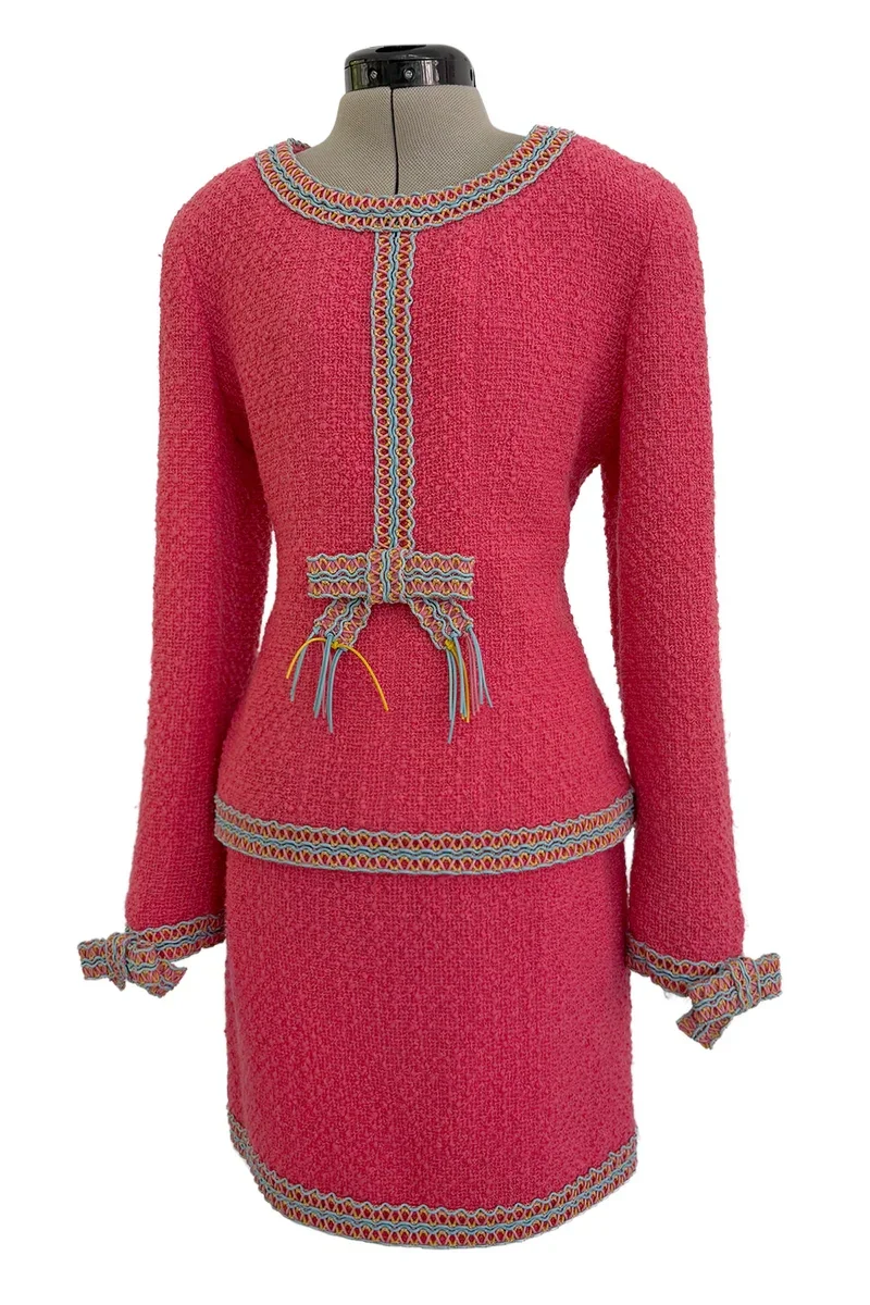 CHANEL1994年多巴胺玫红色系列中古外套