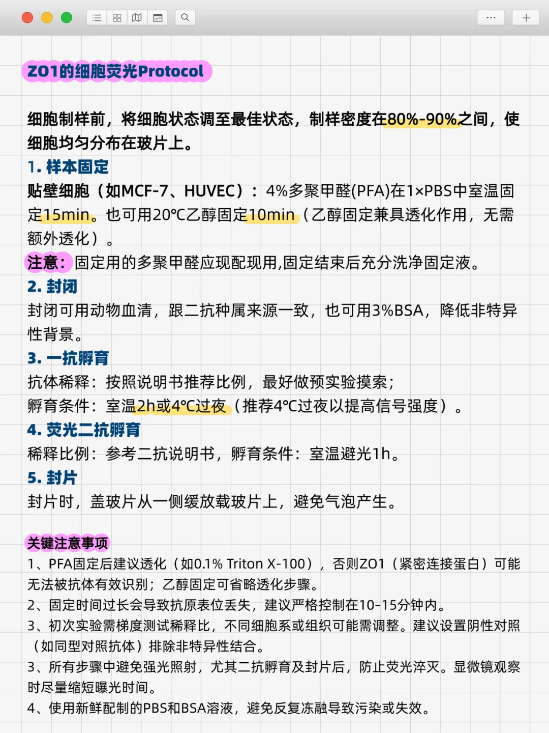 一万人看过的ZO1免疫荧光图的Protocol来了