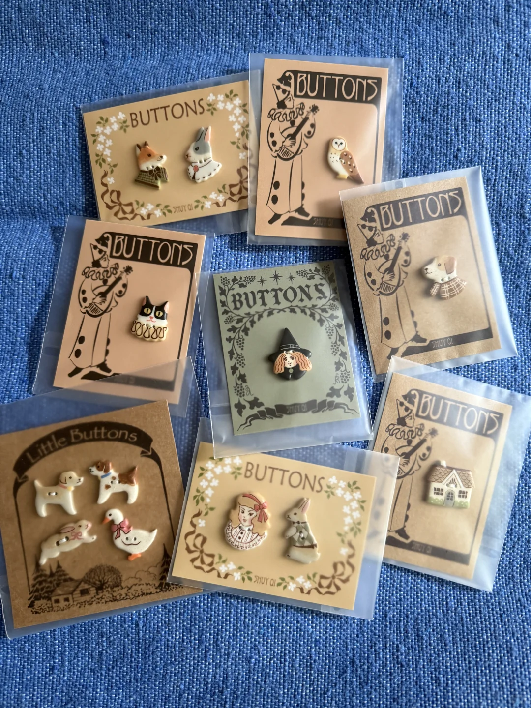 好看的陶瓷纽扣，舍不得用✨