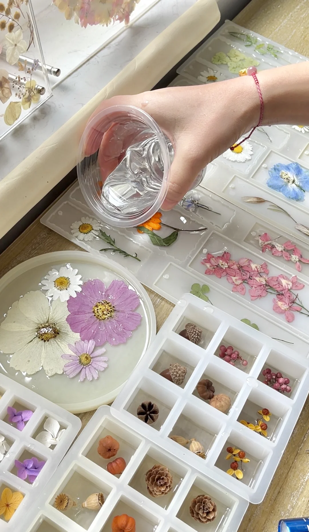 ?? 市集准备日常|滴胶冰箱贴 书签 杯垫