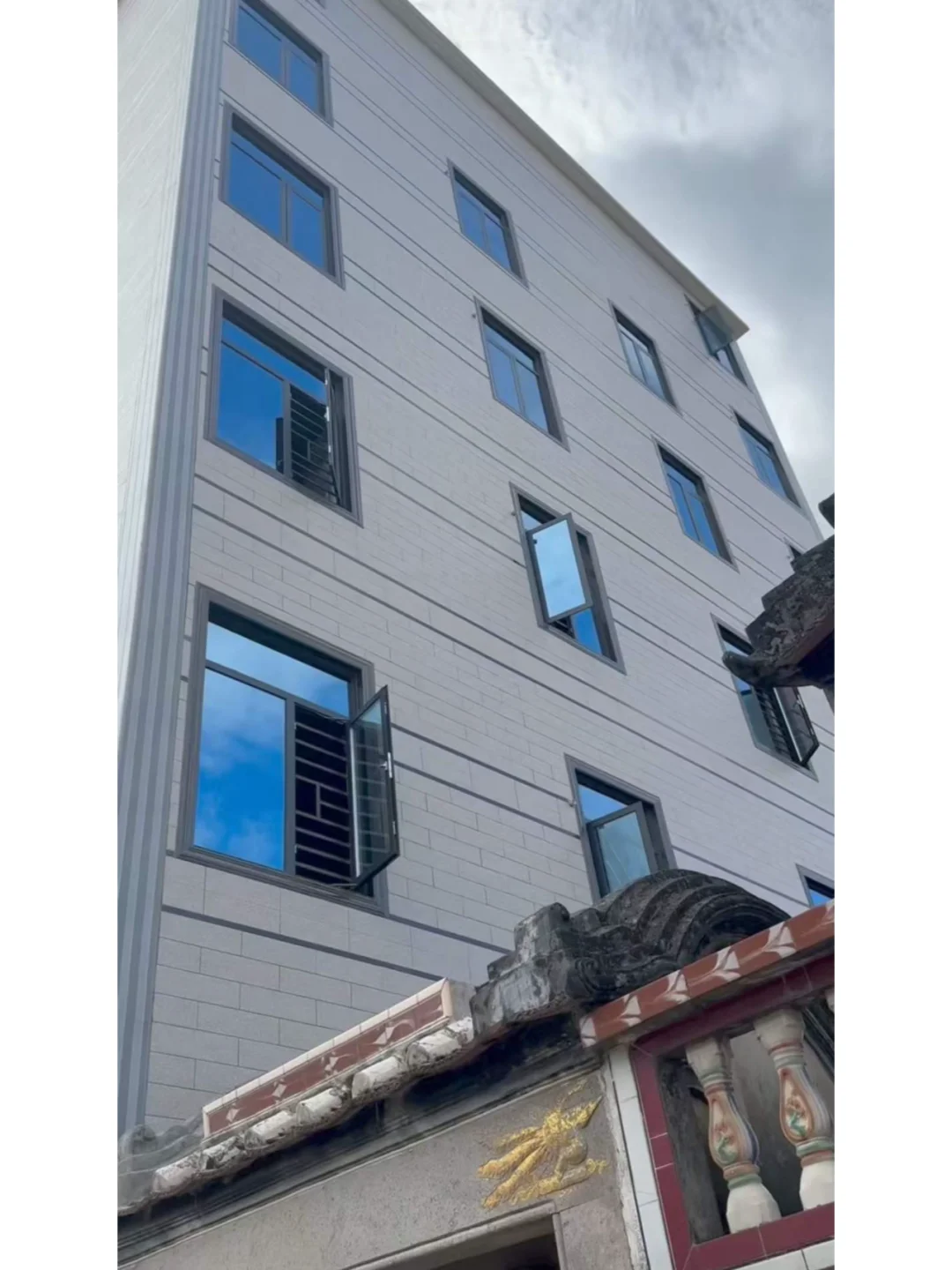 438一方断桥平开窗系统门窗封阳台窗纱一体