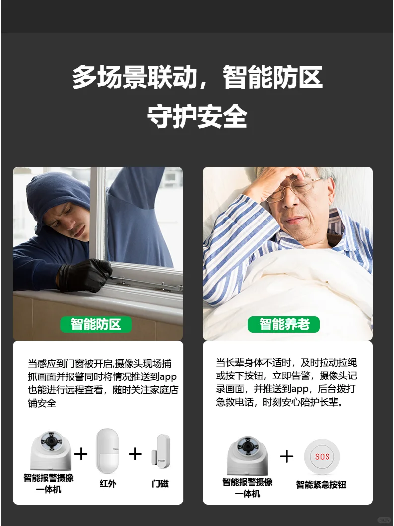 美安AI智能摄像机，4G+WiFi让安防无死角！