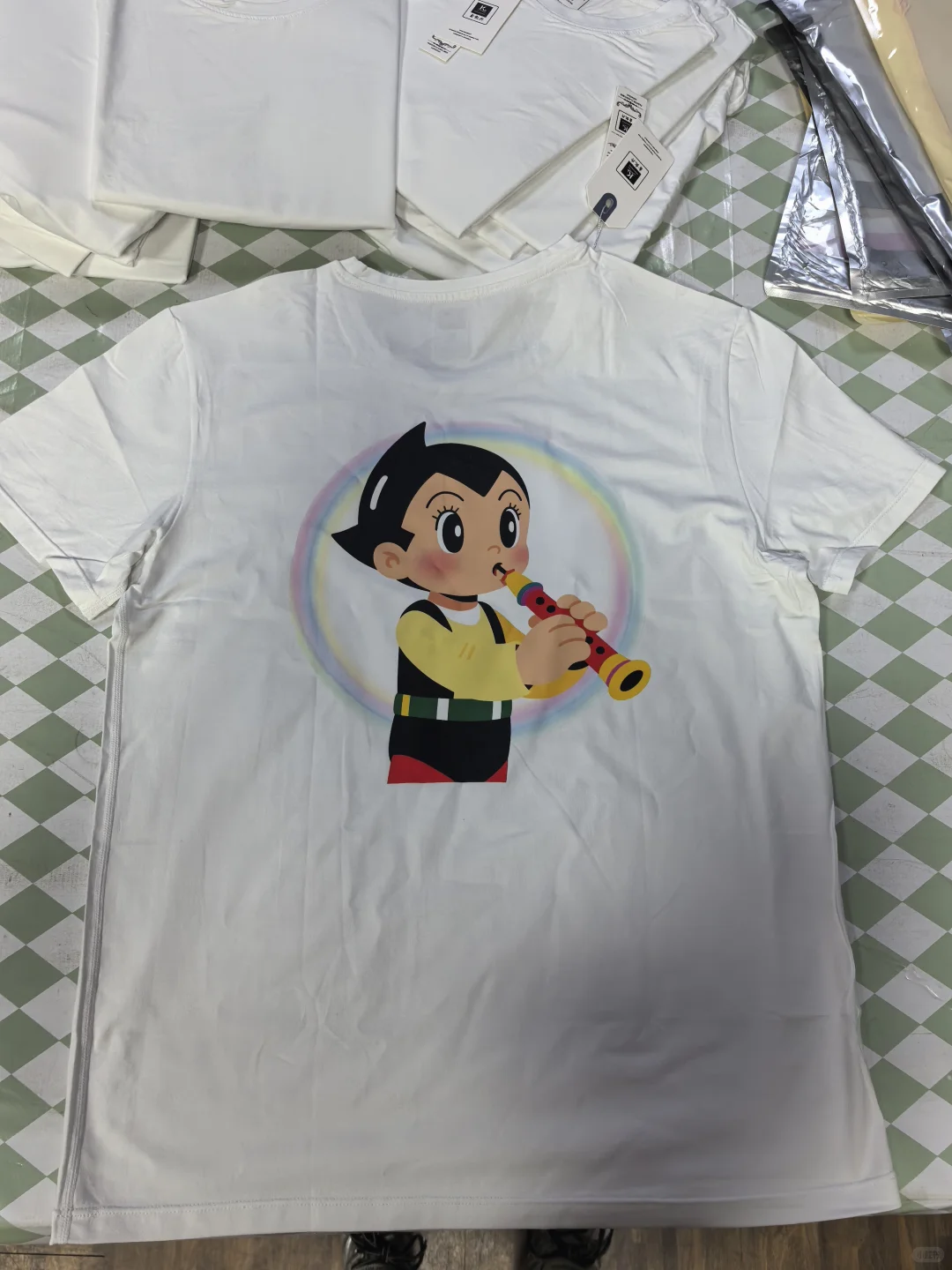 今天的印花加工工作，完毕