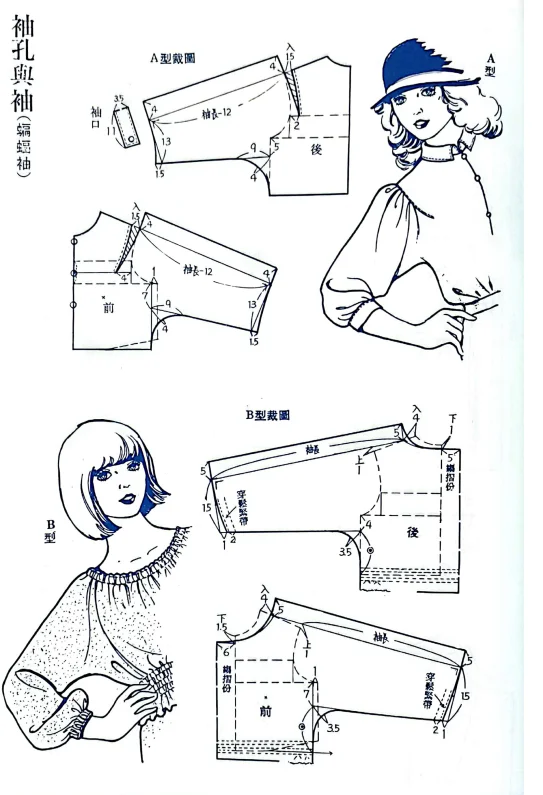 袖子裁剪图合集