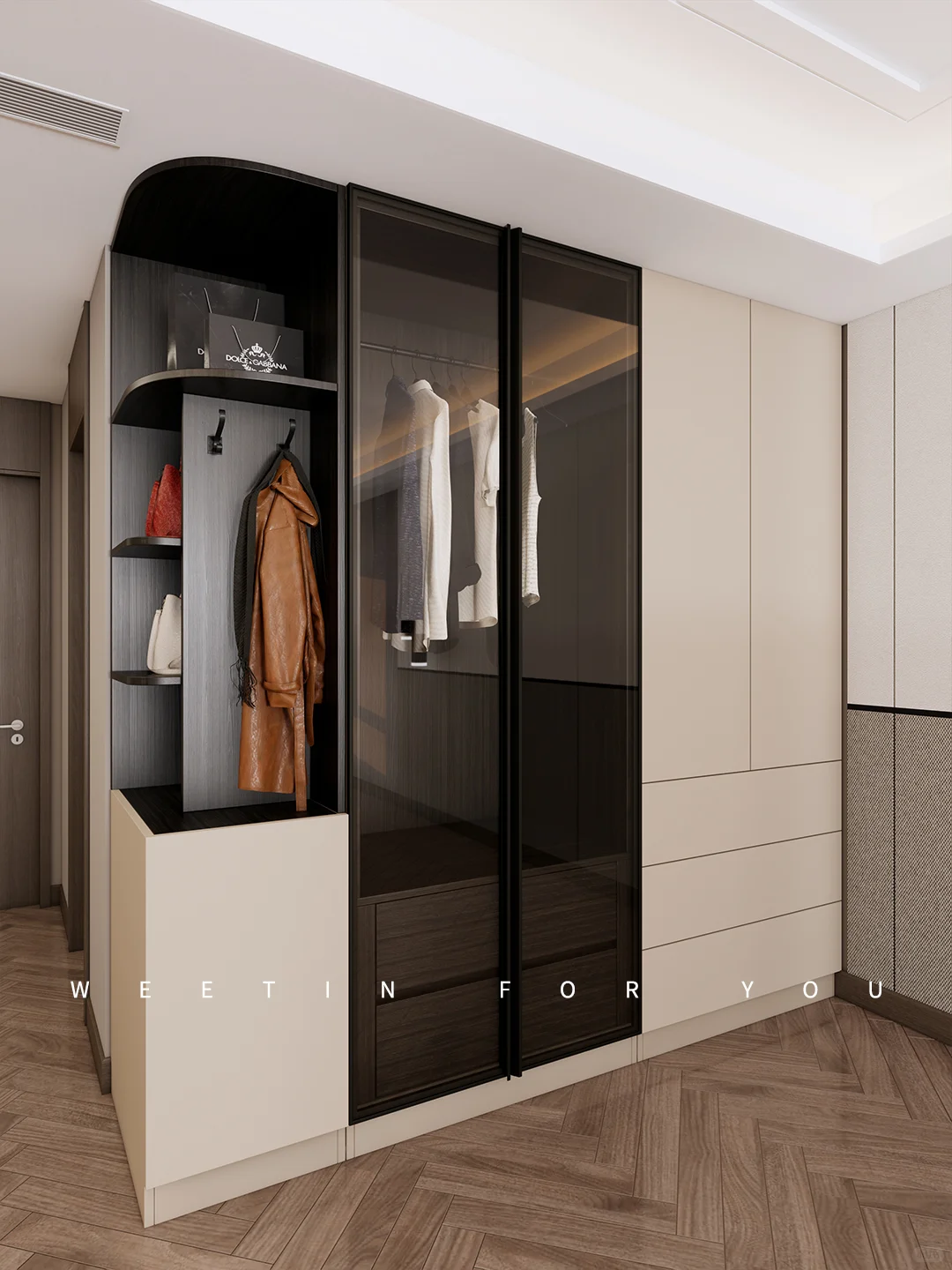 挖到宝? 主卧定制衣柜,实用与颜值封神