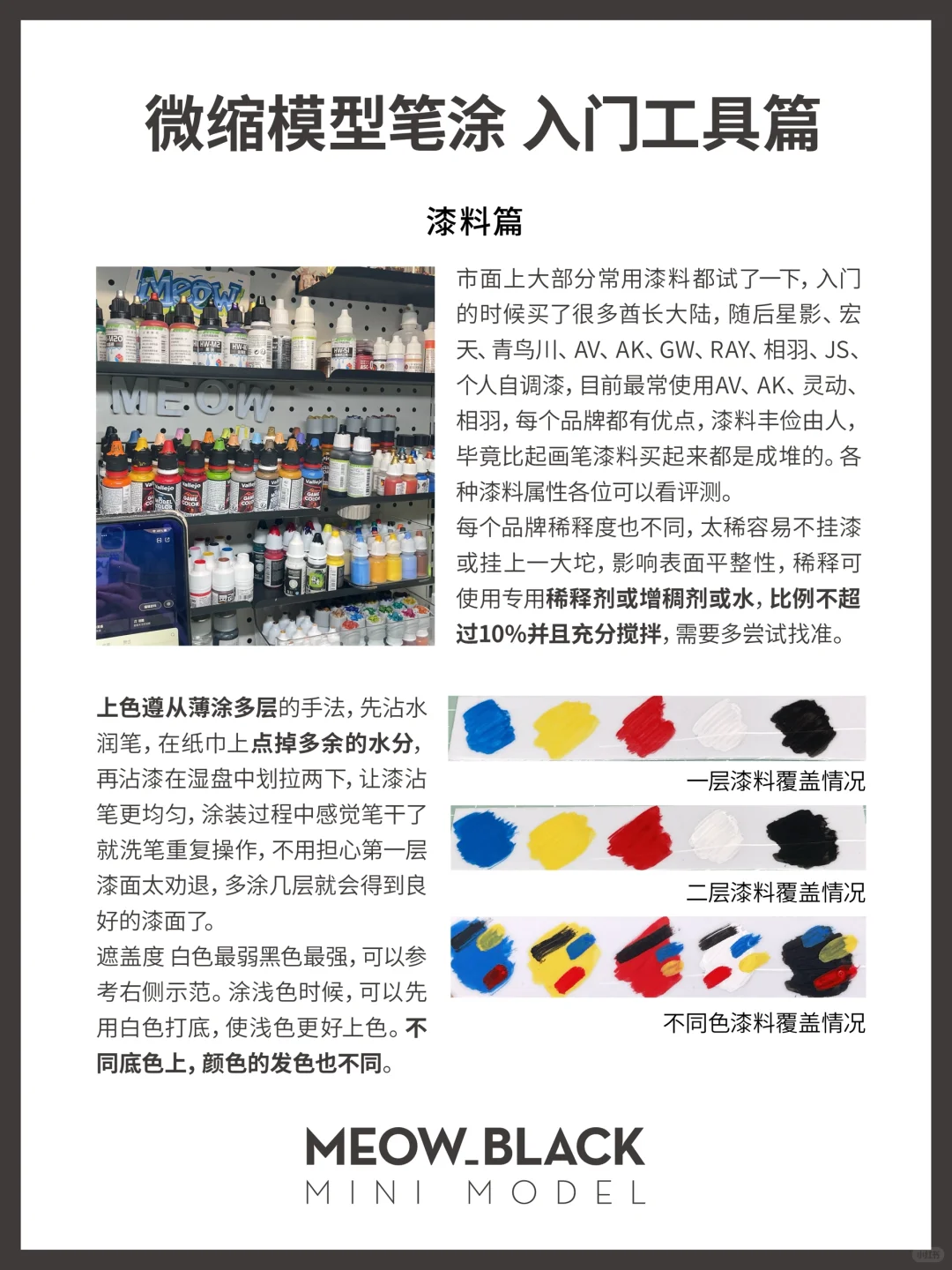 微缩模型纯笔涂新手向入门·工具篇
