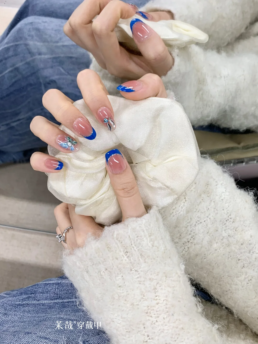 ?法式蓝粉渐变猫猫眼?温婉千金好显白呀?