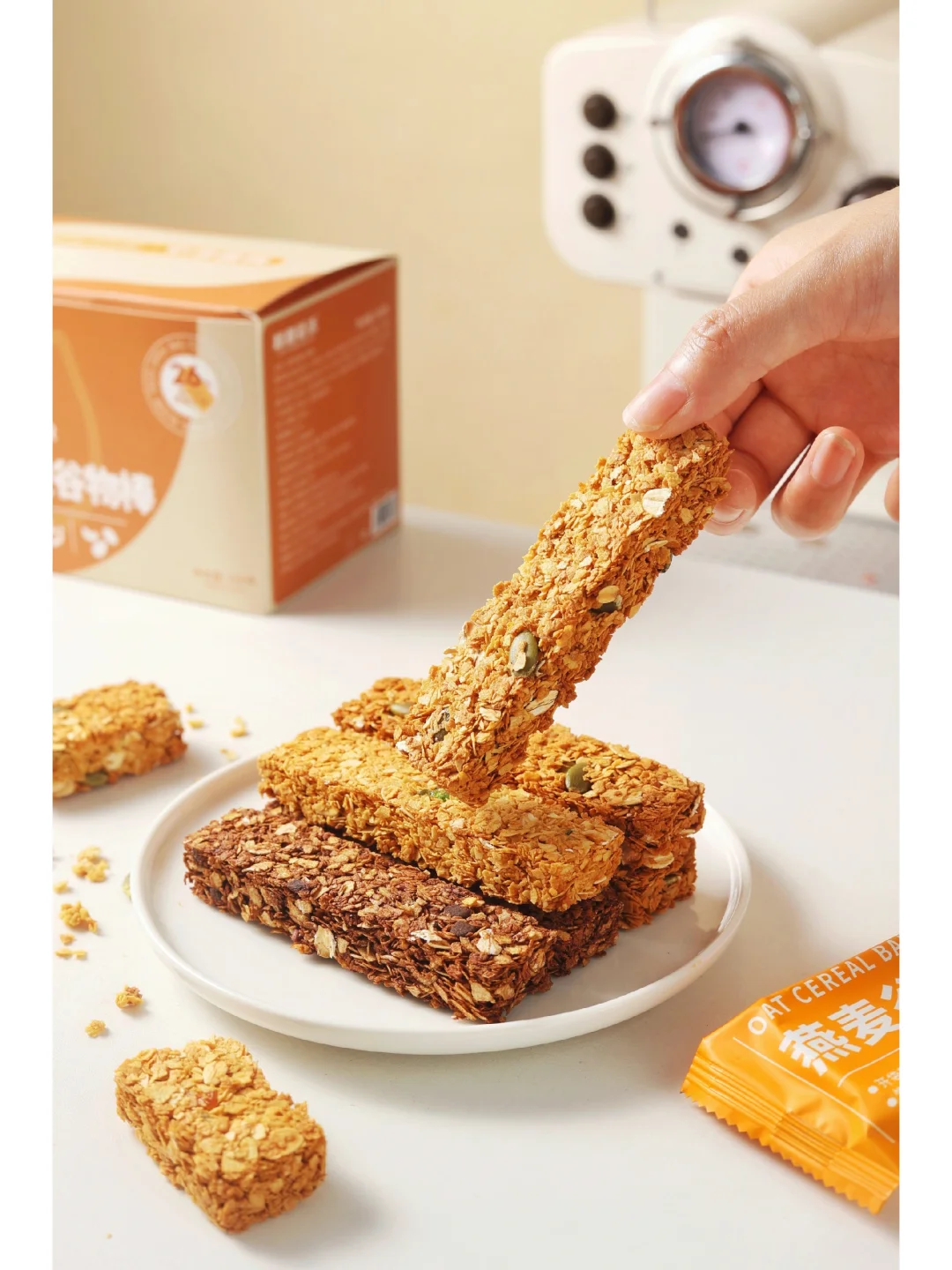 烘焙摄影|粗粮谷物棒谷物圈拍摄