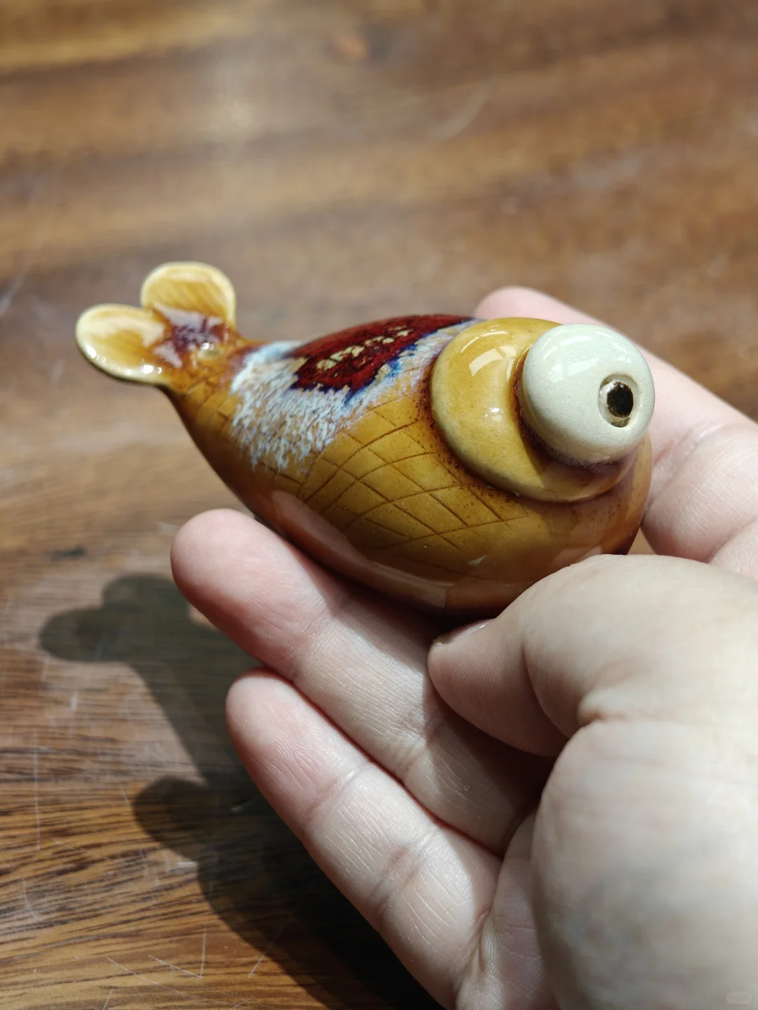 《一目禅》石湾陶可爱·禅意·香插·手把件!