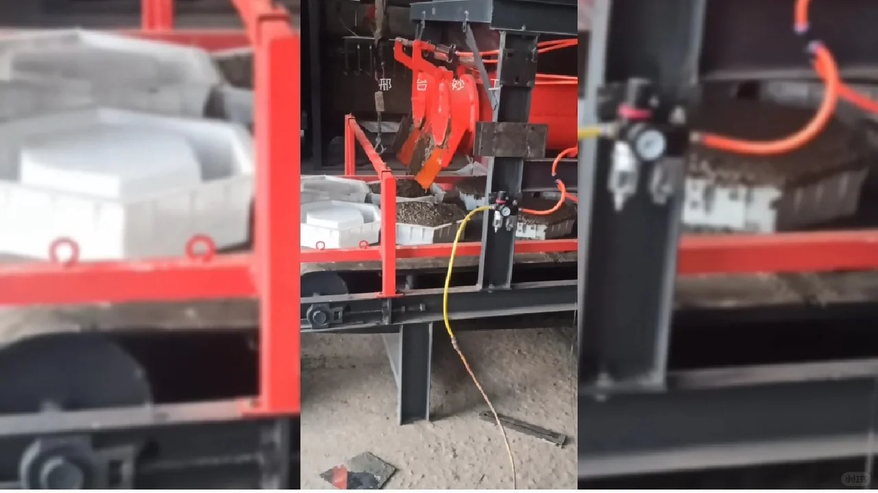 妙工水泥预制品布料机器成型生产线设备