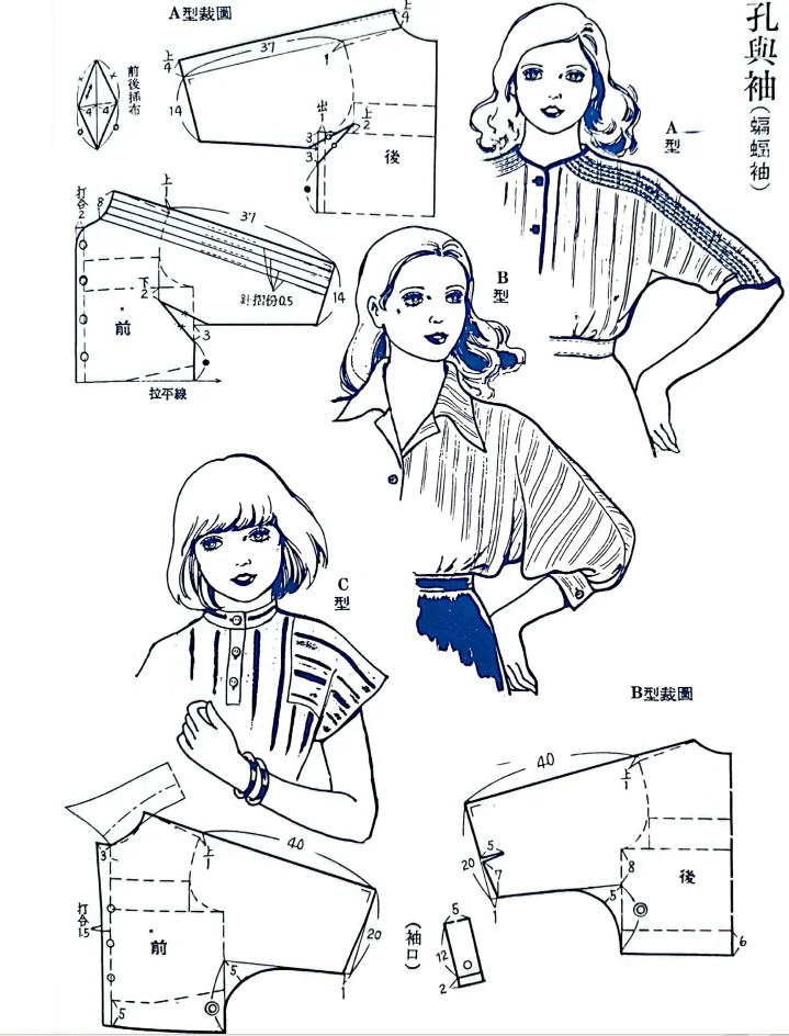 袖子裁剪图合集