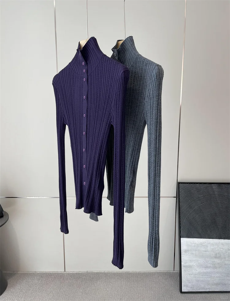 妥妥娣1~养殖羊毛纱绞花机理针织开衫