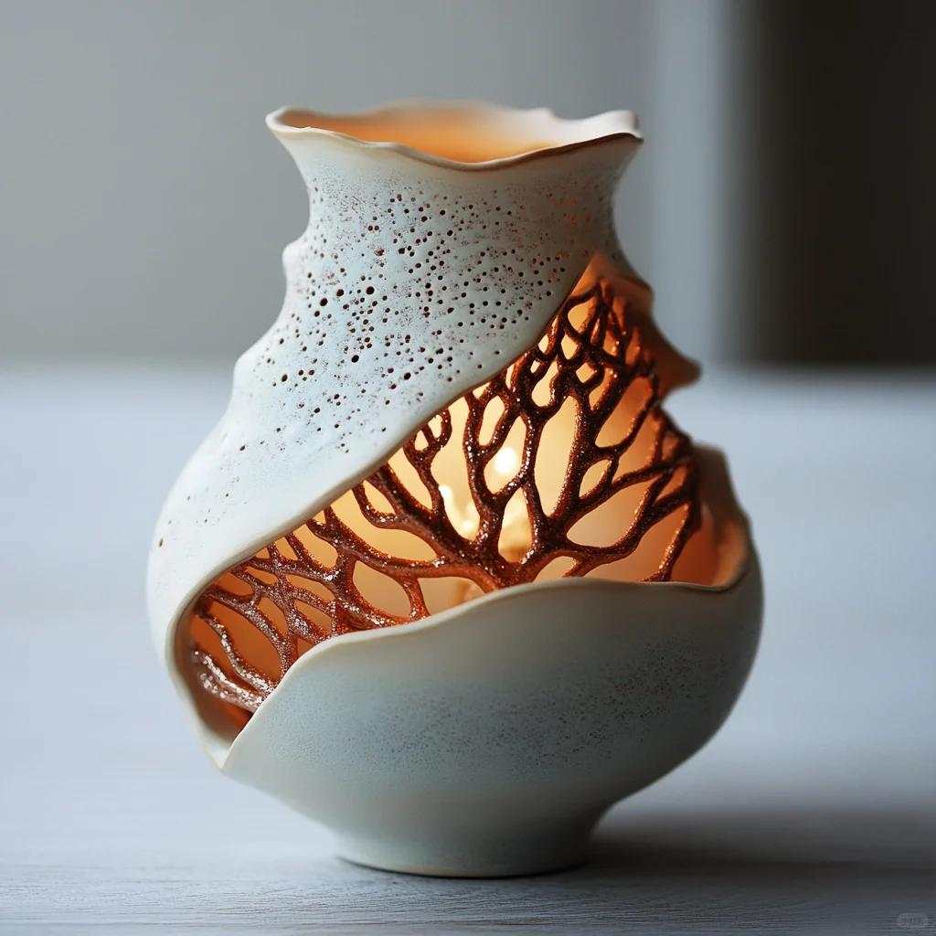 ?陶艺创意分享｜珊瑚透光杯