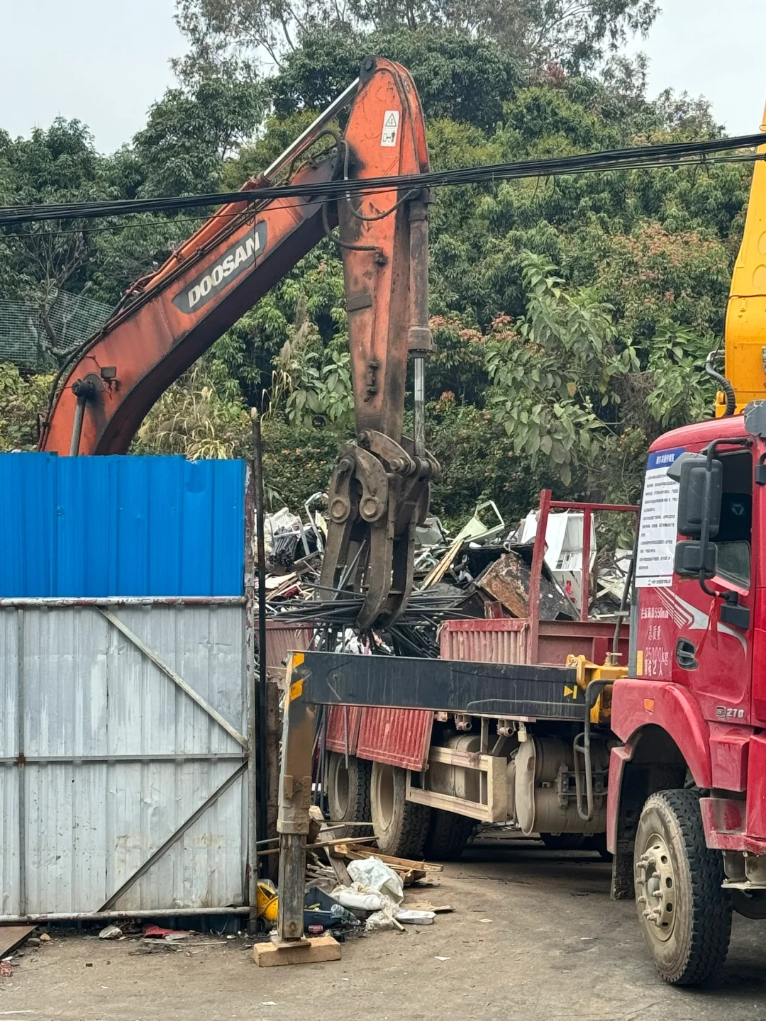 废品站日常—-靓货钢筋?废铁继续涨涨涨