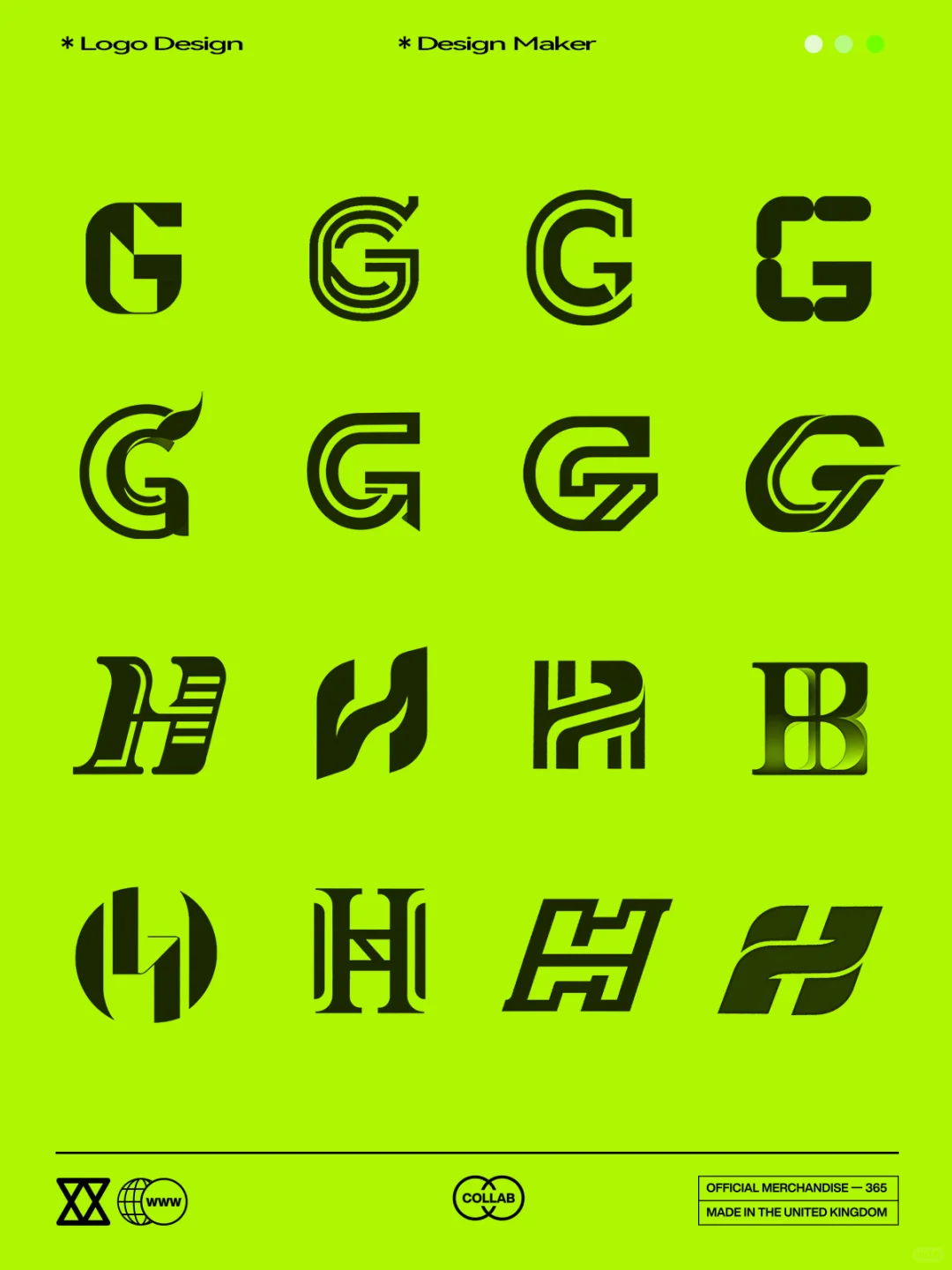 拿去用｜英文字母logo标志创意字体设计