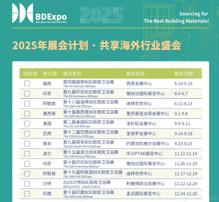 各行业展会新鲜出炉！