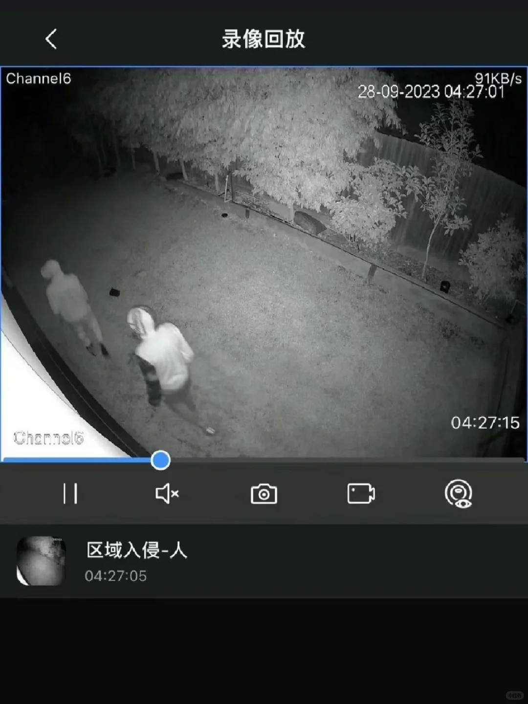 警报通知⚠️有人区域入侵!