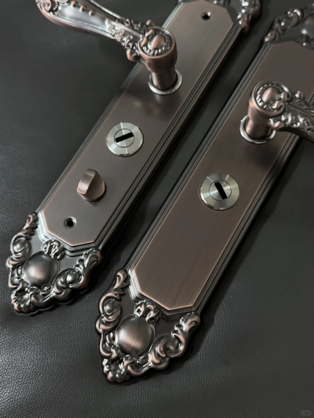 红古铜不锈钢防盗门大门锁，机械锁，大面板