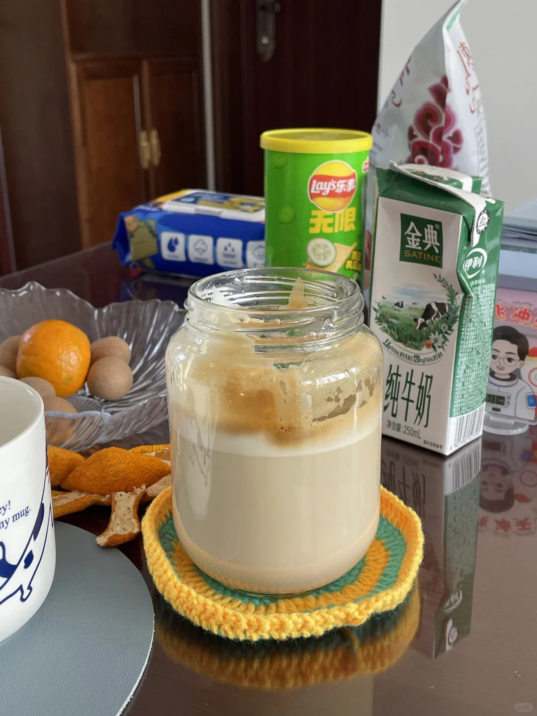 滑溜溜的罐头瓶 被我用成了咖啡杯