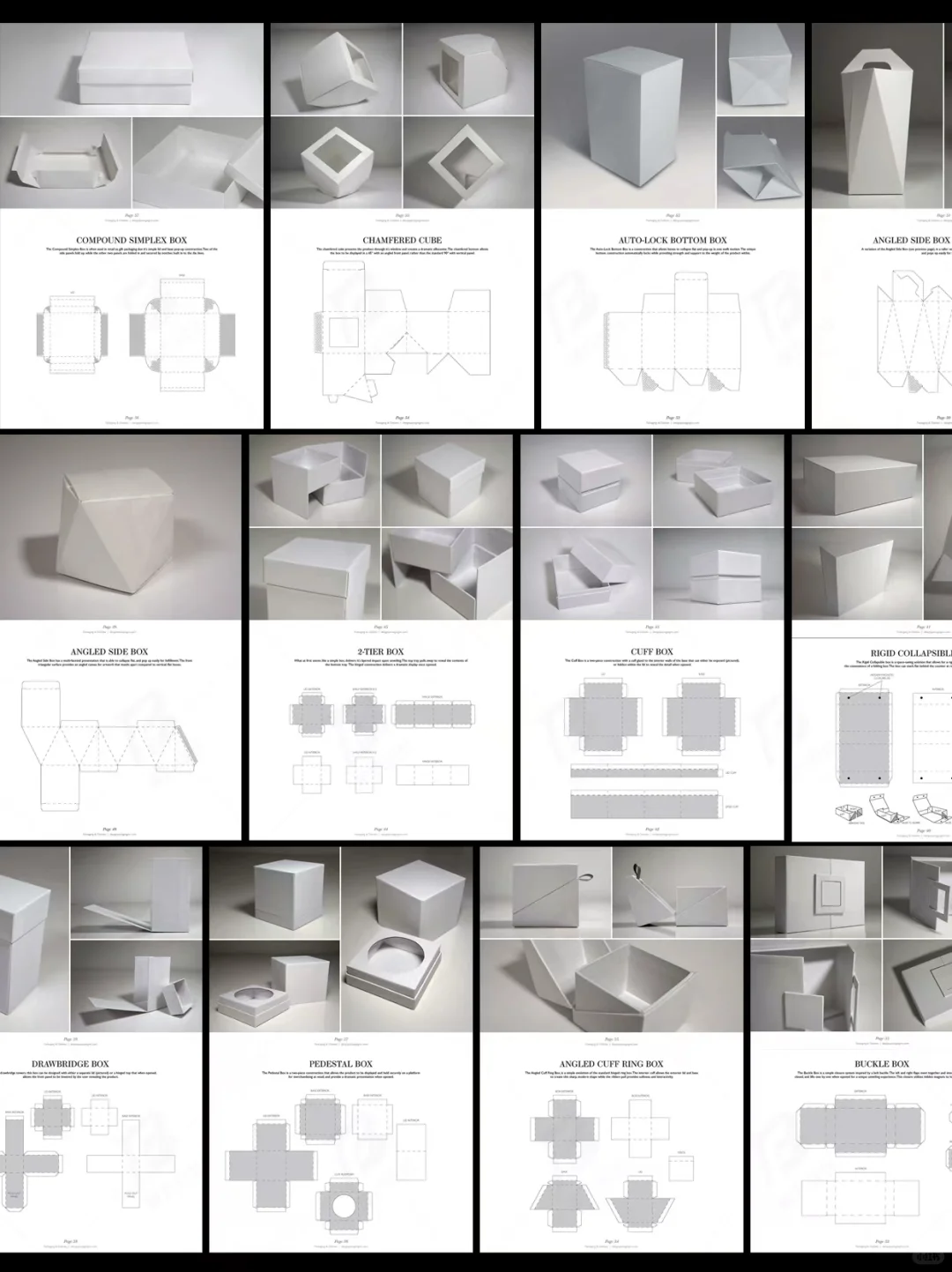 盒型包装刀模图｜简约大方的包装设计