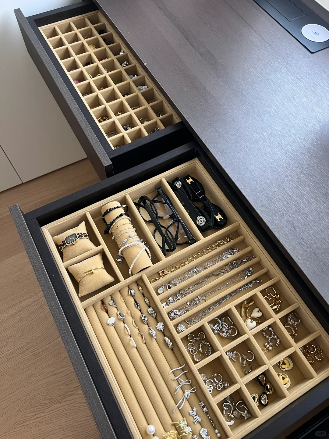 抽屉首饰彩妆收纳，整整齐齐太治愈了