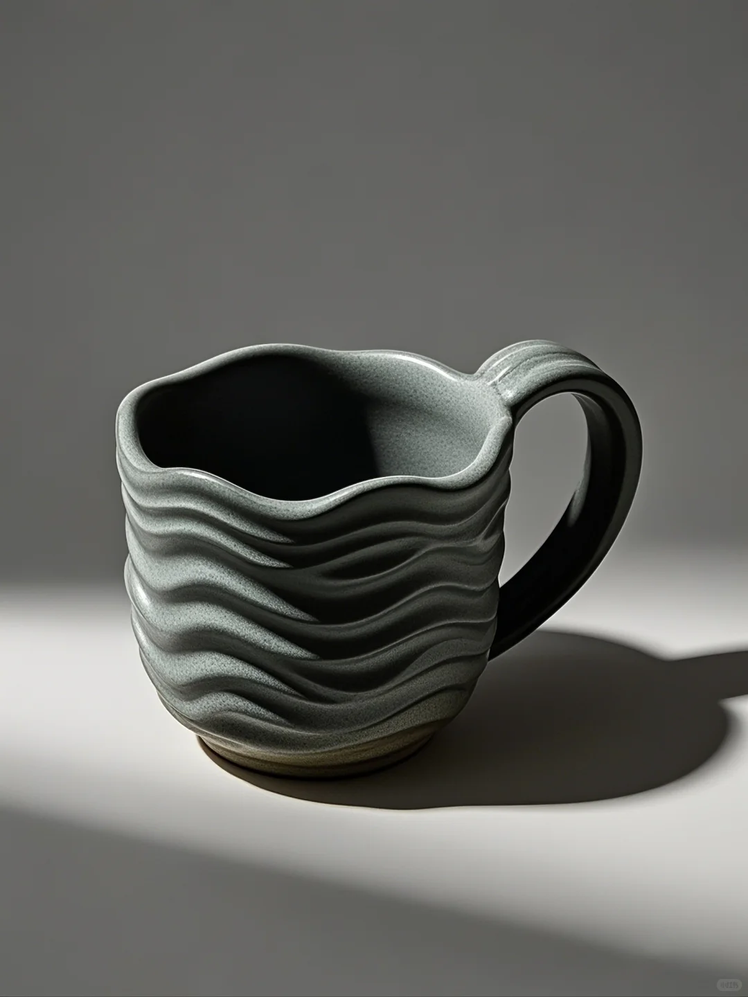 哑光粗陶的治愈力量，每天摸鱼都在杯子肌理