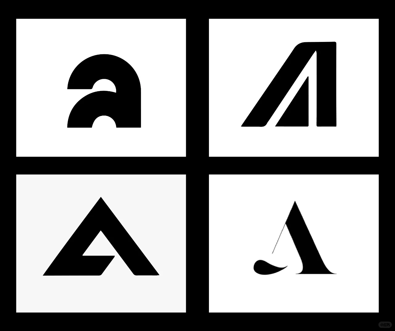 logo设计丨精选40个字母A